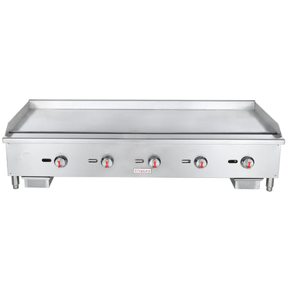59" Standard Duty Commercial Countertop Gas Griddle with Thermostatic Controls - 150,000 BTU Griddle, Gas, Countertop Empura