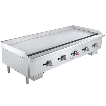 59" Standard Duty Commercial Countertop Gas Griddle with Thermostatic Controls - 150,000 BTU Griddle, Gas, Countertop Empura