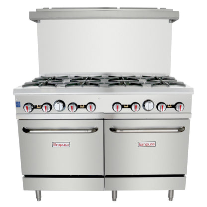 48" 8 Burner Commercial Liquid Propane Range with 2 Ovens