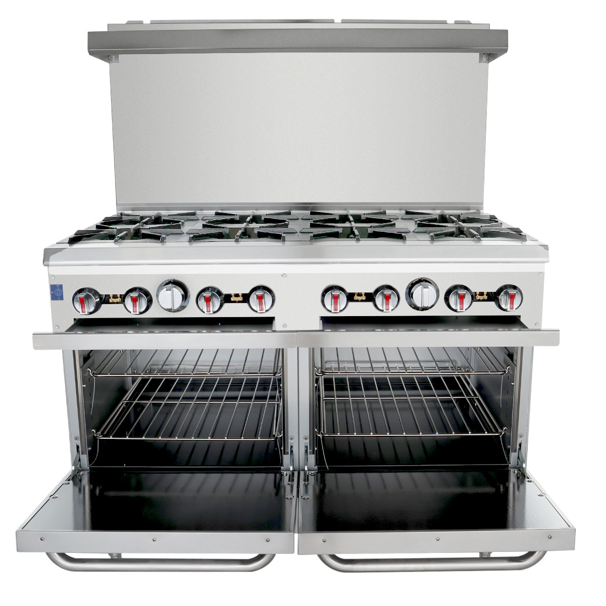 48" 8 Burner Commercial Liquid Propane Range with 2 Ovens