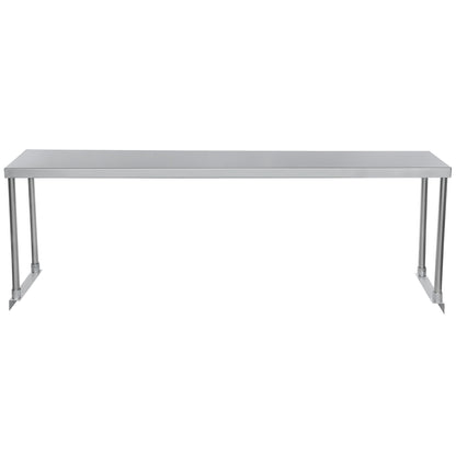 Commercial Single Deck Overshelf, 60" x 12" x 19.5", 18 Gauge Stainless Steel, Table-Mounted, NSF Overshelf, Table-Mounted Empura