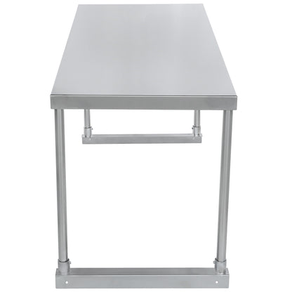 Commercial Single Deck Overshelf, 48" x 18" x 19.5", 18 Gauge Stainless Steel, Table-Mounted, NSF Overshelf, Table-Mounted Empura