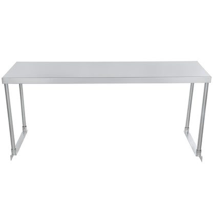 Commercial Single Deck Overshelf, 48" x 18" x 19.5", 18 Gauge Stainless Steel, Table-Mounted, NSF Overshelf, Table-Mounted Empura