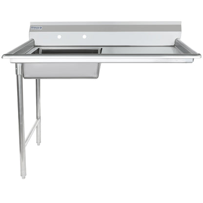 48" Soiled Undercounter Dish Table with Left Drainboard - 16 Gauge Stainless Steel, NSF Dishtable, Soiled, Undercounter Empura