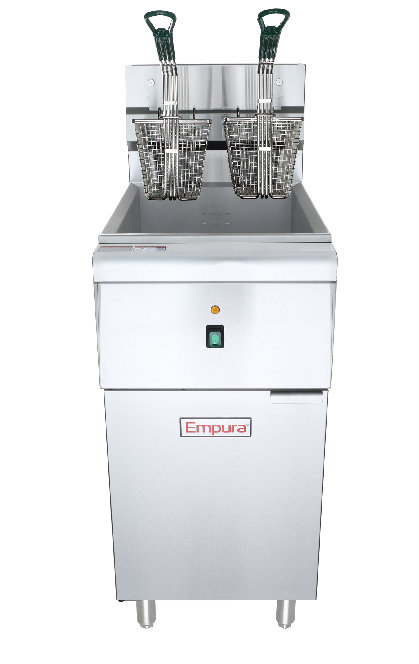 Empura EEF40208PH3 15-1/2 Inch Wide Full Pot Commercial Electric Floor Fryer 40 LB Capacity 208 Volt