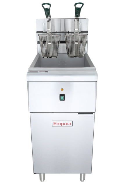 40 lb. Electric Commercial Stainless Steel Full Pot Floor Fryer Fryer, Electric, Floor Model, Full Pot Empura