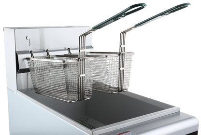 40 lb. Electric Commercial Stainless Steel Full Pot Floor Fryer Fryer, Electric, Floor Model, Full Pot Empura
