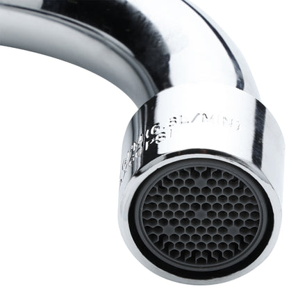 Wall Mount Commercial Faucet with 3 1/2" x 8 1/8" Swivel Gooseneck Spout and 8" Centers, NSF Faucet, Wall / Splash Mount Empura