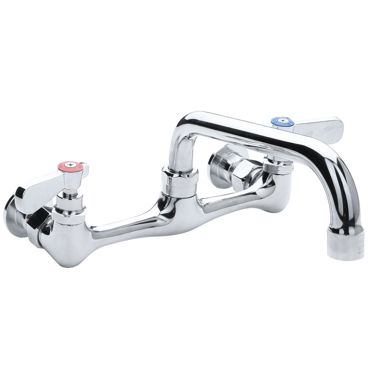 Wall Mount Commercial Faucet with 8" x 5" Swing Spout and 8" Centers, NSF Faucet, Wall / Splash Mount Empura