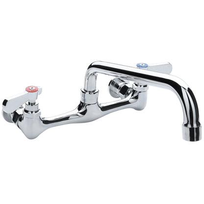 Wall Mount Commercial Faucet with 10" x 5 5/16" Swing Spout and 8" Centers, NSF Faucet, Wall / Splash Mount Empura