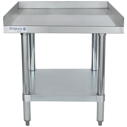 24" x 24" 16 Gauge Stainless Steel Equipment Stand with Galvanized Undershelf, NSF Equipment Stand Empura