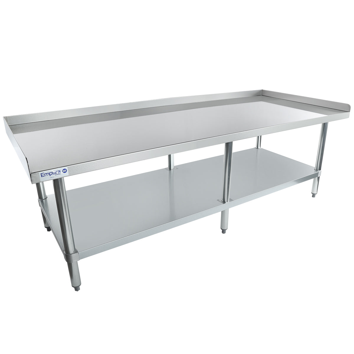 72" x 30" 16 Gauge Stainless Steel Equipment Stand with Galvanized Undershelf, NSF Equipment Stand Empura