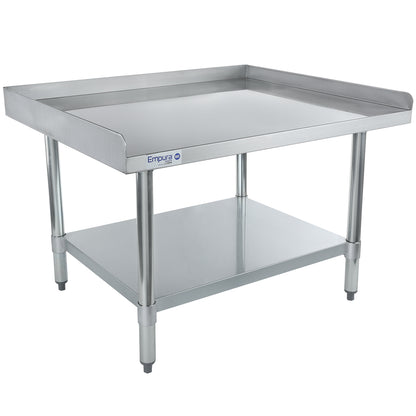 36" x 30" 18 Gauge Stainless Steel Equipment Stand with Galvanized Undershelf, NSF Equipment Stand Empura