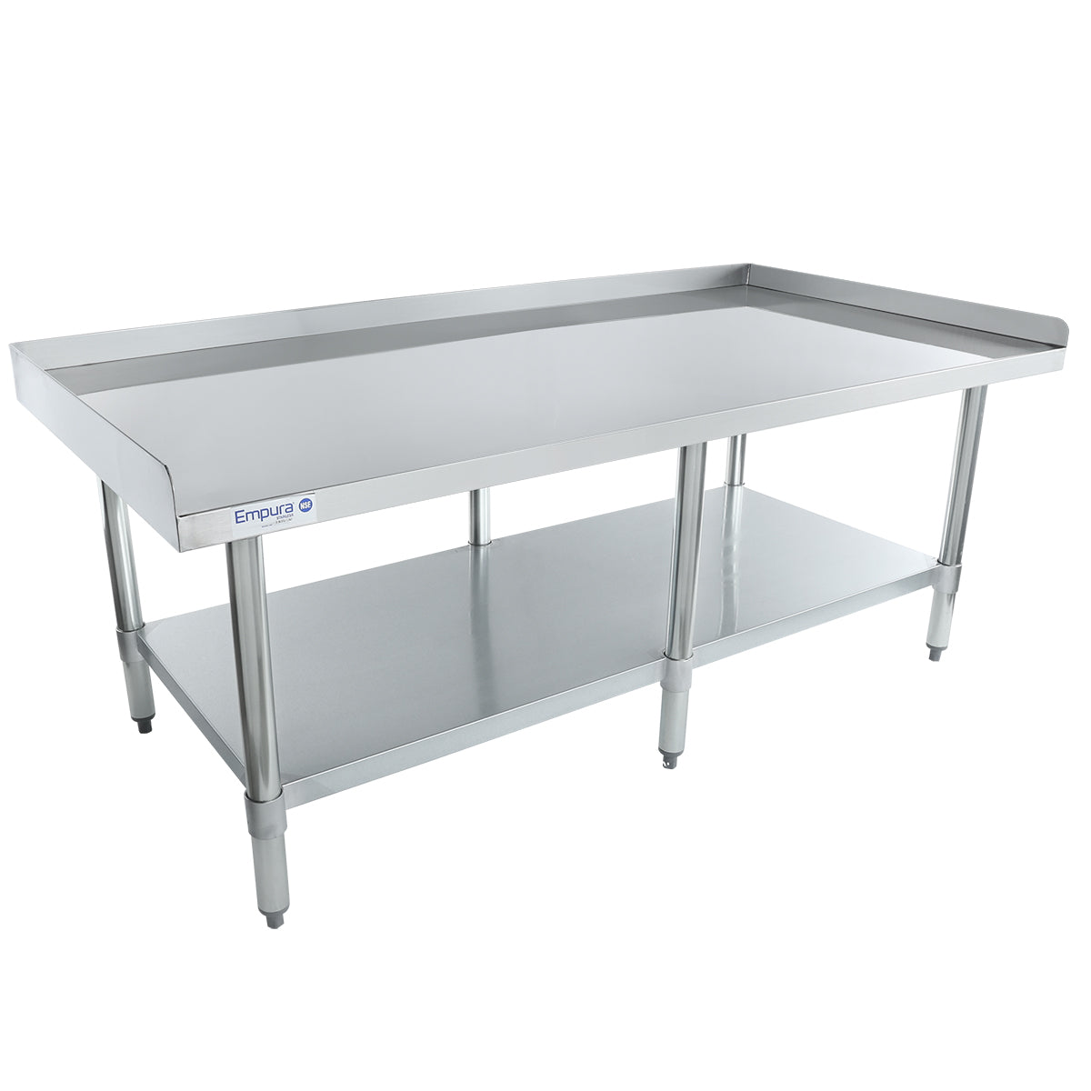 60" x 30" 18 Gauge Stainless Steel Equipment Stand with Galvanized Undershelf, NSF Equipment Stand Empura