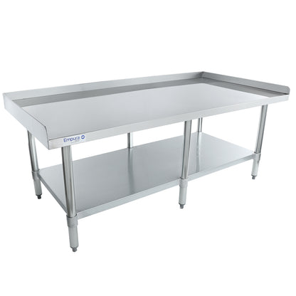 60" x 30" 18 Gauge Stainless Steel Equipment Stand with Galvanized Undershelf, NSF Equipment Stand Empura