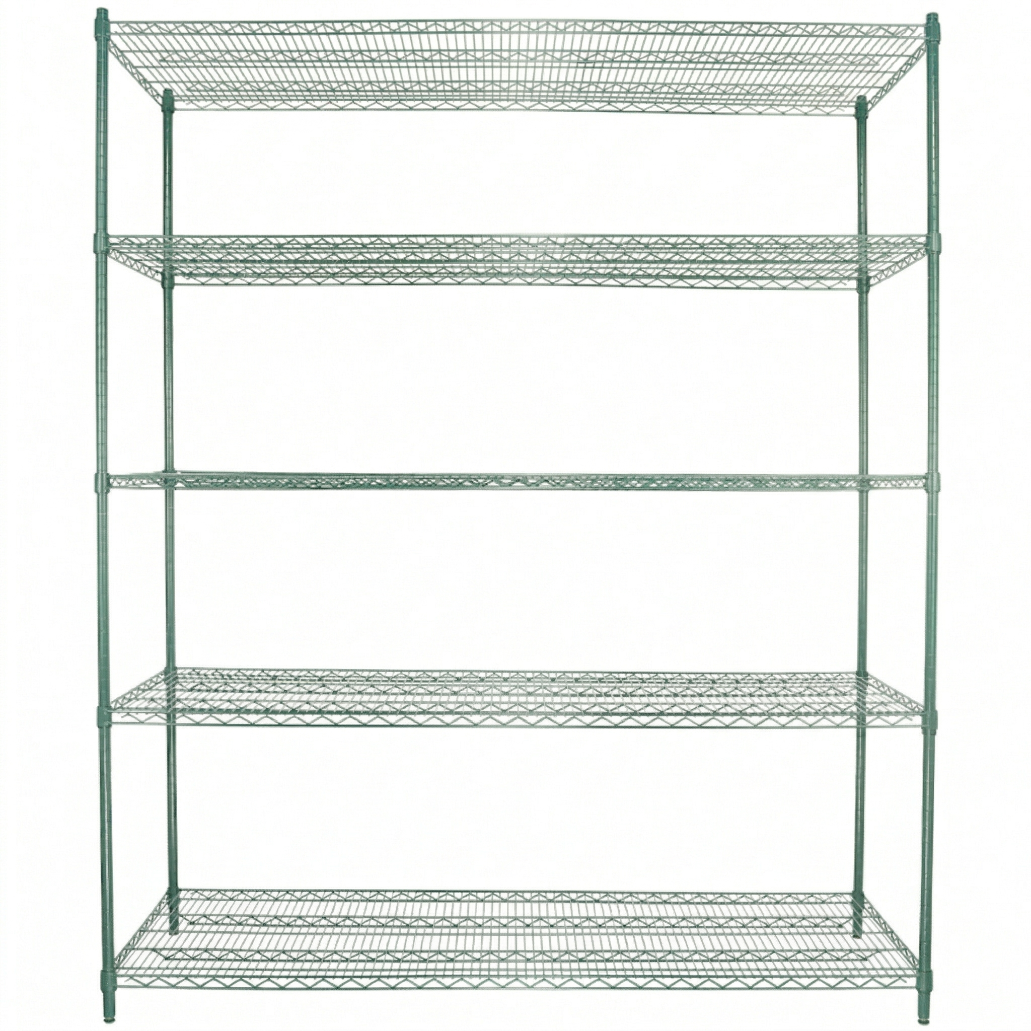 72" x 24" Epoxy 5-Shelf Commercial Wire Shelving Kit Kit with 86" Posts, NSF