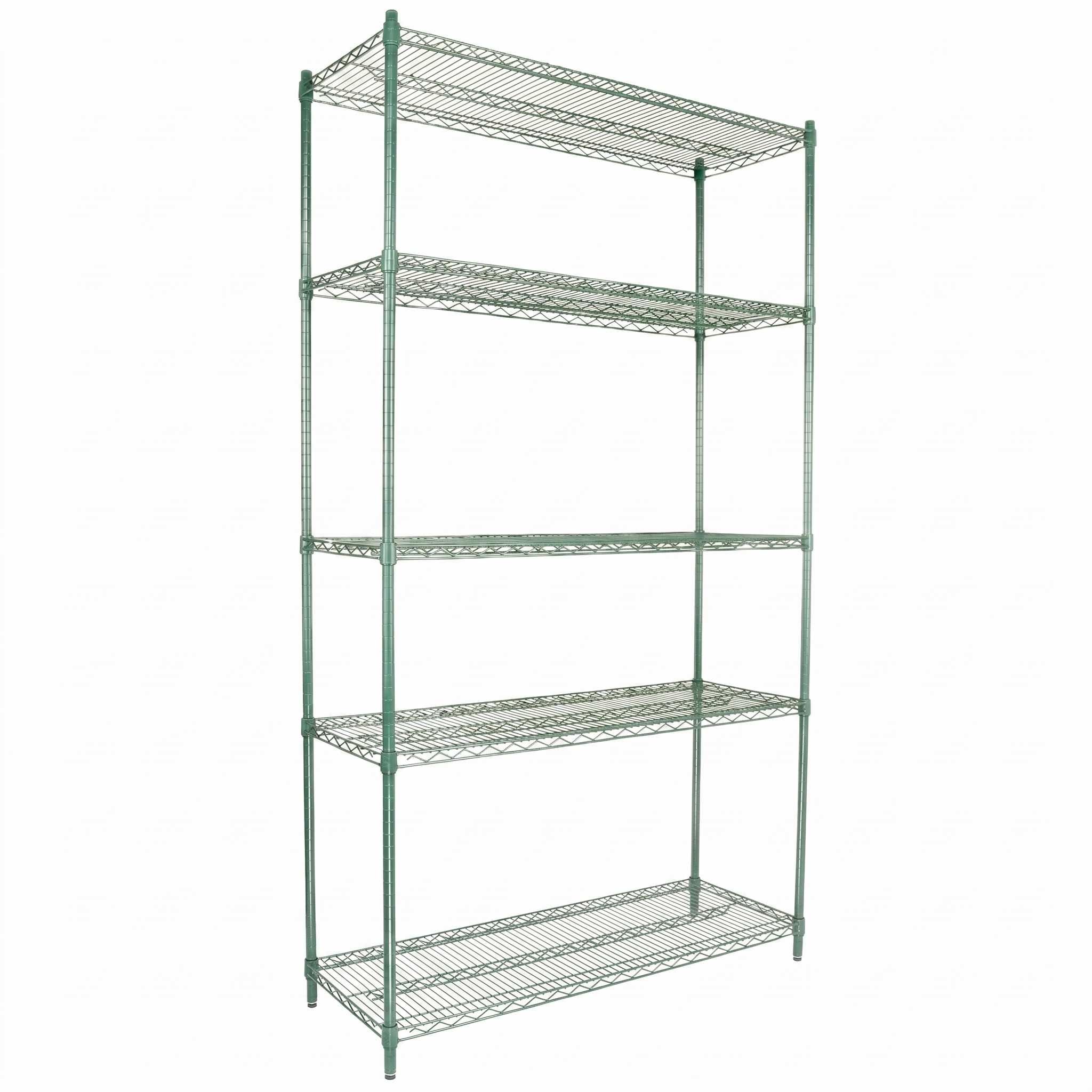 48" x 18" Epoxy 5-Shelf Commercial Wire Shelving Kit Kit with 86" Posts, NSF