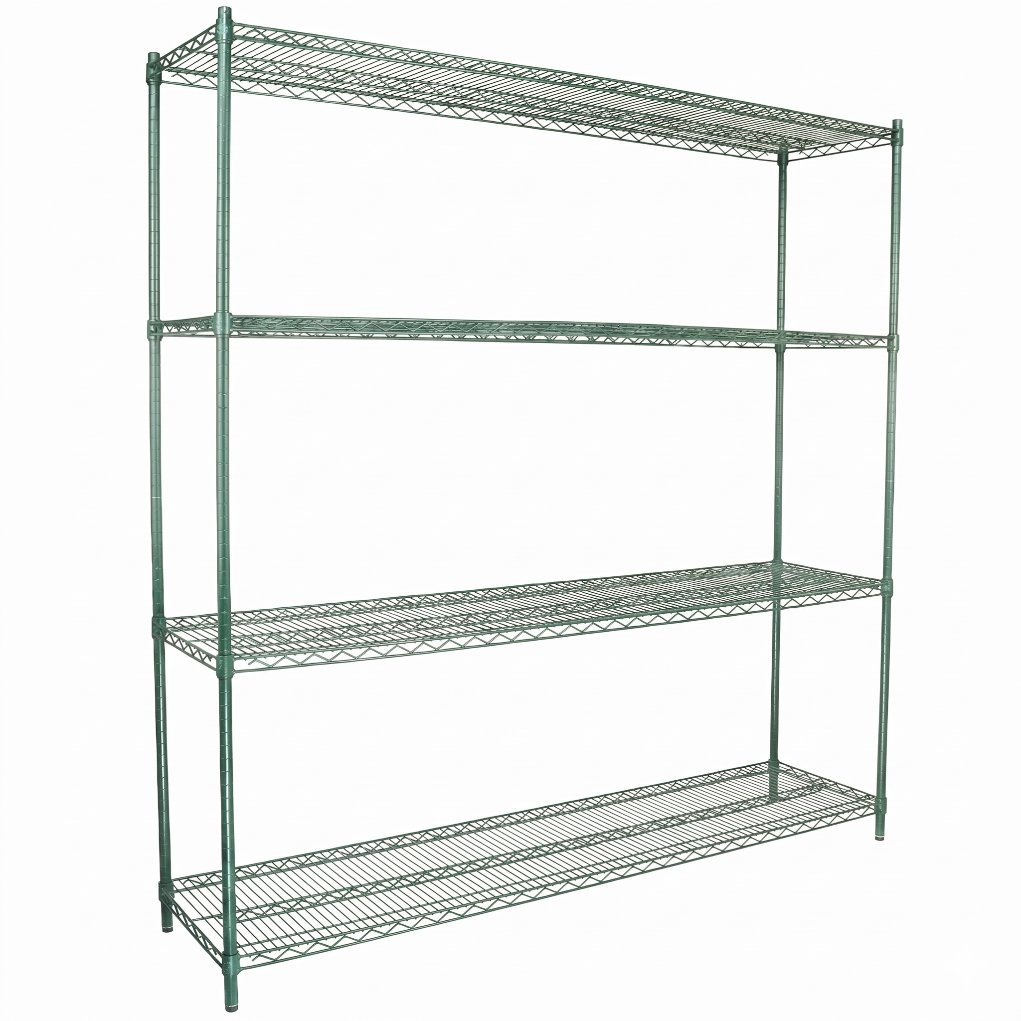 72" x 18" Epoxy 4-Shelf Commercial Wire Shelving Kit Kit with 74" Posts, NSF