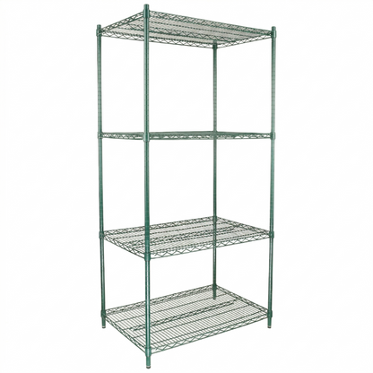 36" x 24" Epoxy 4-Shelf Commercial Wire Shelving Kit Kit with 74" Posts, NSF