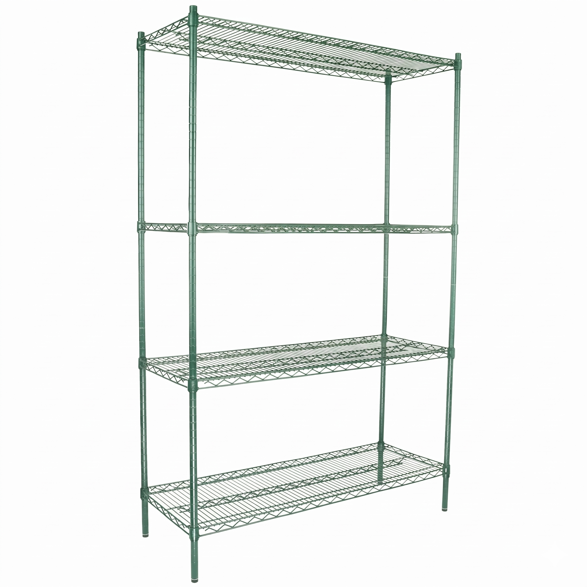 48" x 18" Epoxy 4-Shelf Commercial Wire Shelving Kit Kit with 74" Posts, NSF