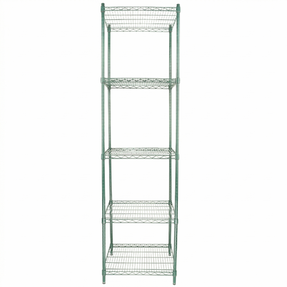 24" x 24" Epoxy 5-Shelf Commercial Wire Shelving Kit Kit with 86" Posts, NSF