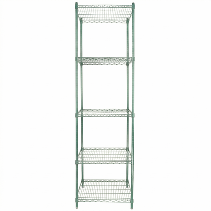 24" x 24" Epoxy 5-Shelf Commercial Wire Shelving Kit Kit with 86" Posts, NSF