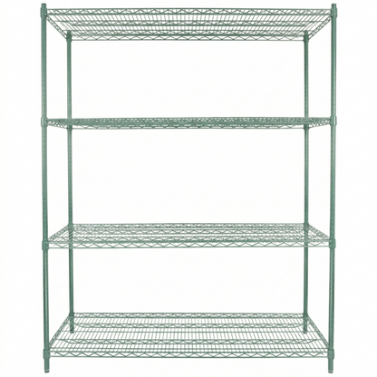 60" x 24" Epoxy 4-Shelf Commercial Wire Shelving Kit Kit with 86" Posts, NSF