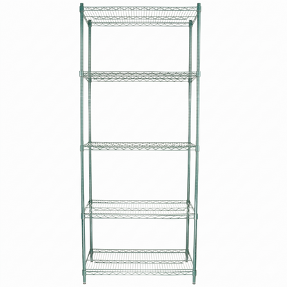 36" x 18" Epoxy 5-Shelf Commercial Wire Shelving Kit Kit with 86" Posts, NSF