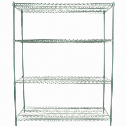 60" x 18" Epoxy 5-Shelf Commercial Wire Shelving Kit Kit with 86" Posts, NSF