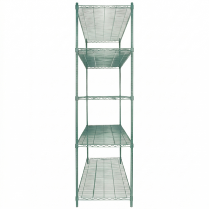 60" x 24" Epoxy 5-Shelf Commercial Wire Shelving Kit Kit with 74" Posts, NSF