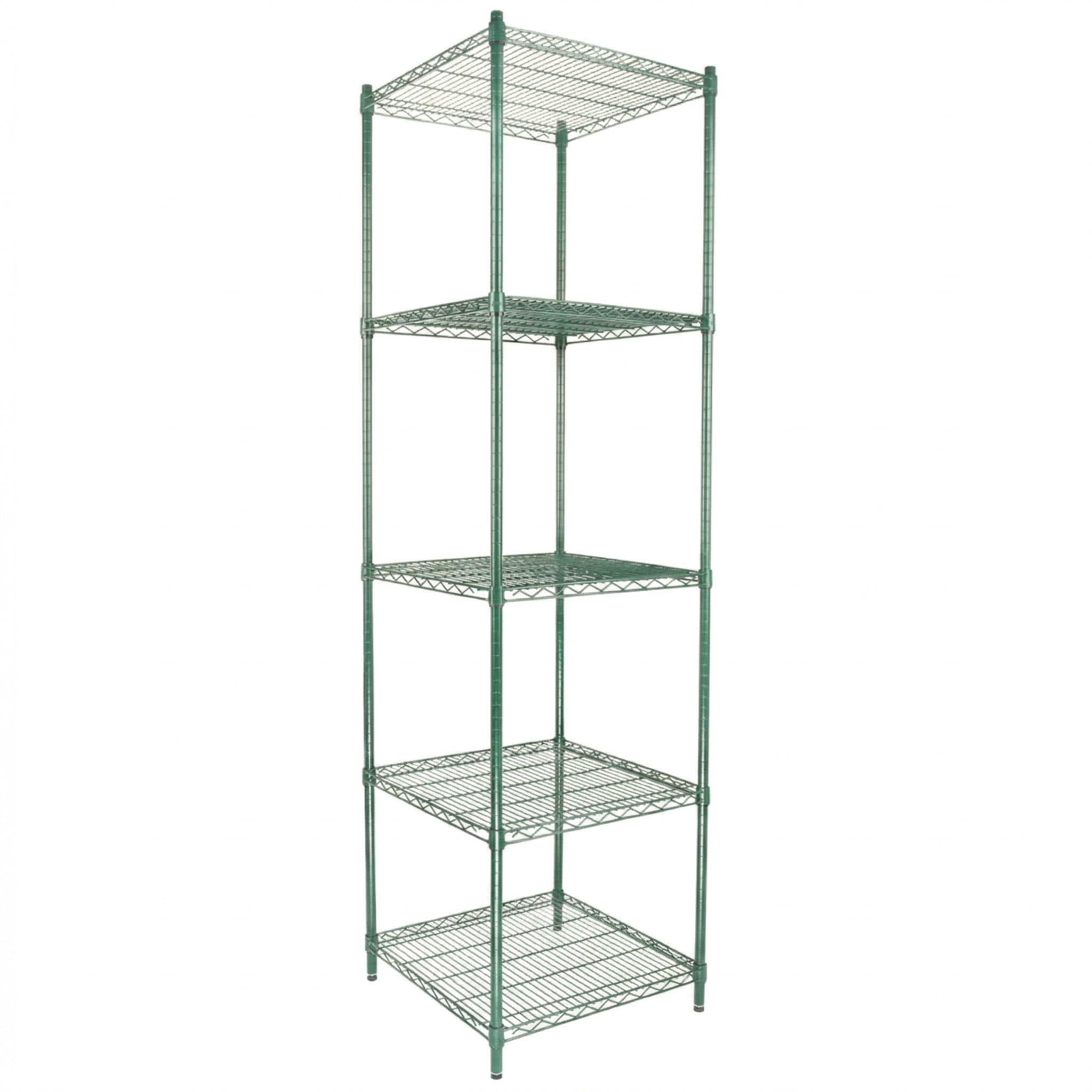 24" x 24" Epoxy 5-Shelf Commercial Wire Shelving Kit Kit with 86" Posts, NSF