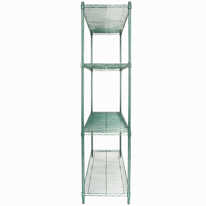 60" x 18" Epoxy 4-Shelf Commercial Wire Shelving Kit Kit with 74" Posts, NSF