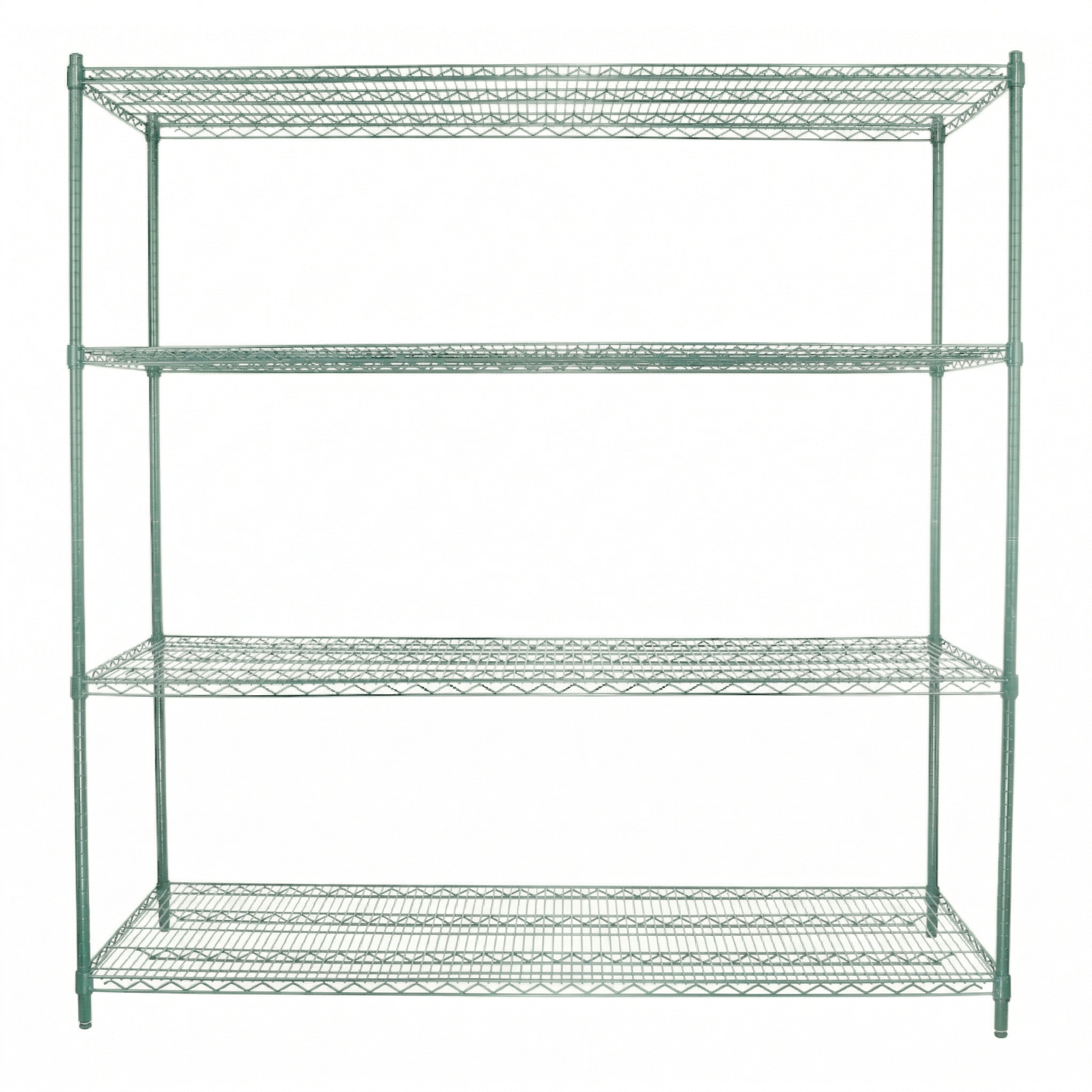 72" x 24" Epoxy 4-Shelf Commercial Wire Shelving Kit Kit with 86" Posts, NSF
