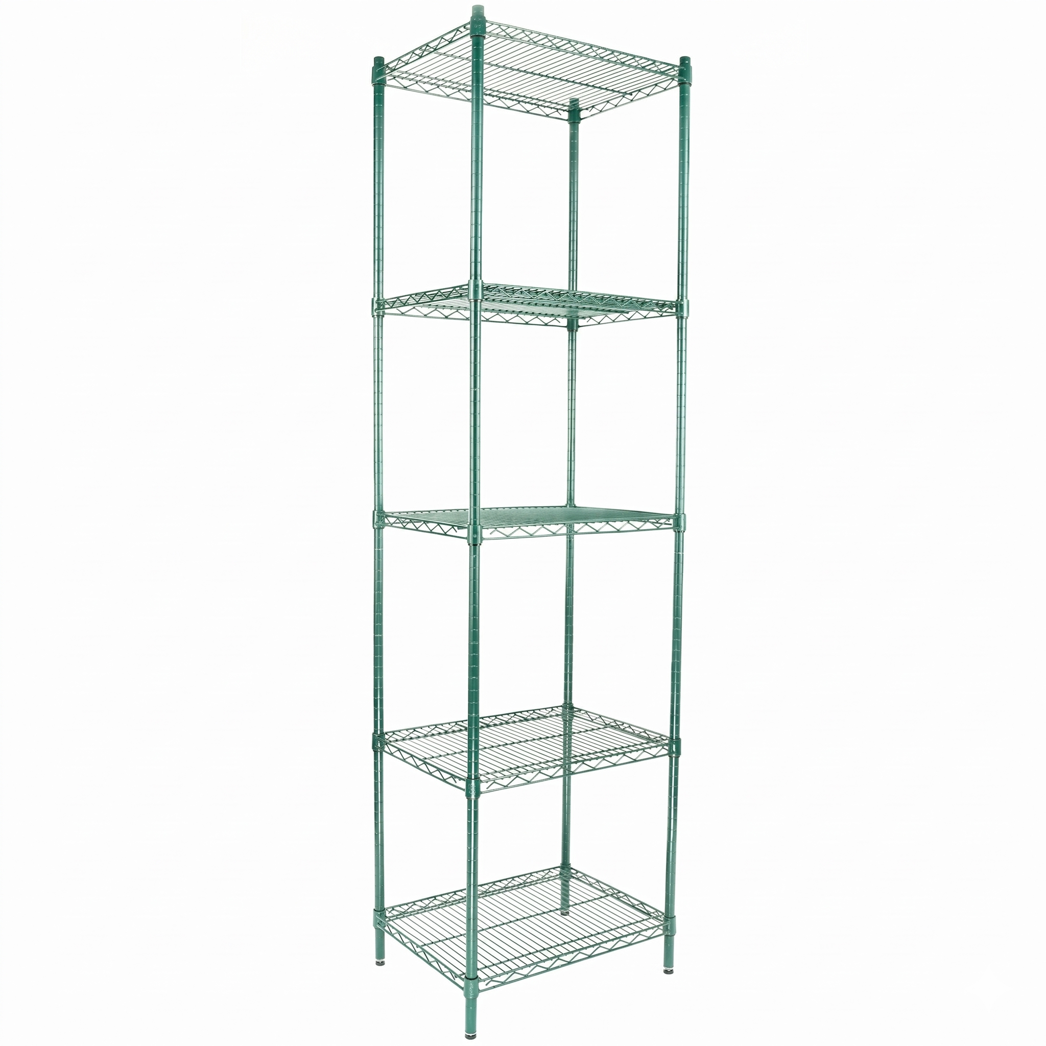 24" x 18" Epoxy 5-Shelf Commercial Wire Shelving Kit Kit with 86" Posts, NSF