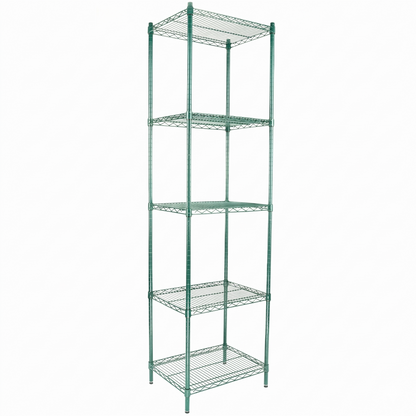 24" x 18" Epoxy 5-Shelf Commercial Wire Shelving Kit Kit with 86" Posts, NSF