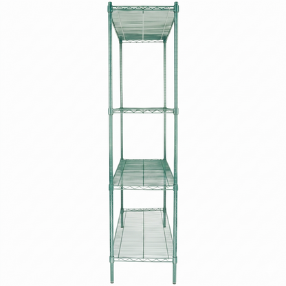 48" x 18" Epoxy 4-Shelf Commercial Wire Shelving Kit Kit with 74" Posts, NSF
