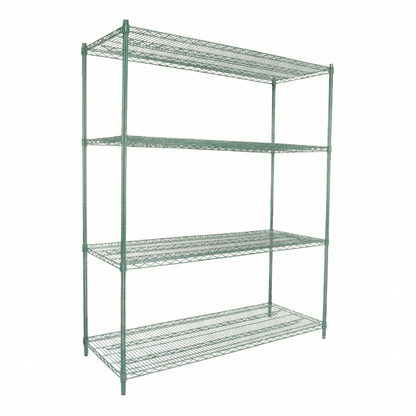 72" x 18" Epoxy 5-Shelf Commercial Wire Shelving Kit Kit with 86" Posts, NSF