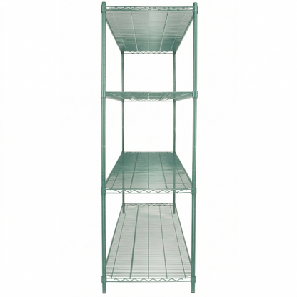 72" x 24" Epoxy 4-Shelf Commercial Wire Shelving Kit Kit with 86" Posts, NSF