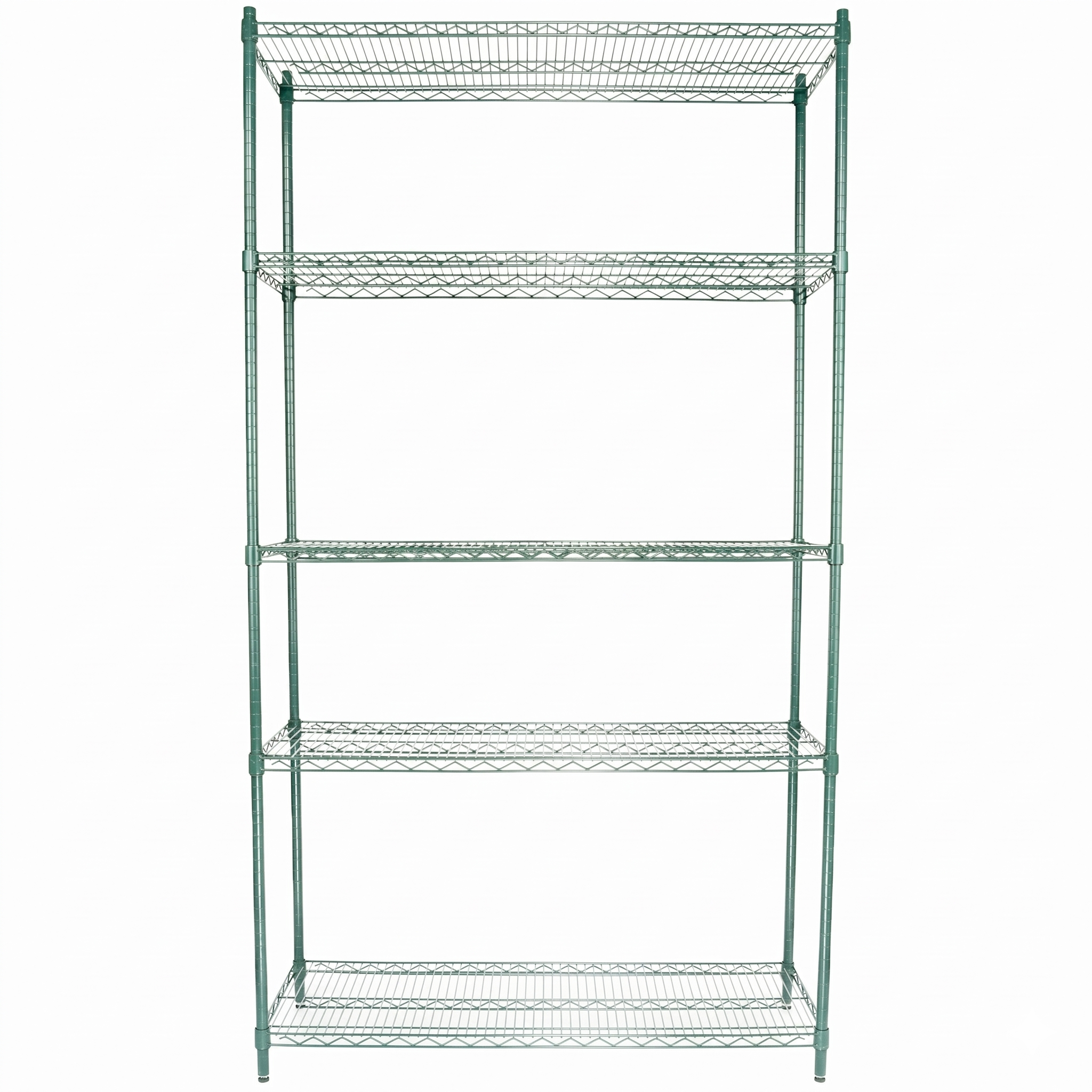 48" x 18" Epoxy 5-Shelf Commercial Wire Shelving Kit Kit with 86" Posts, NSF