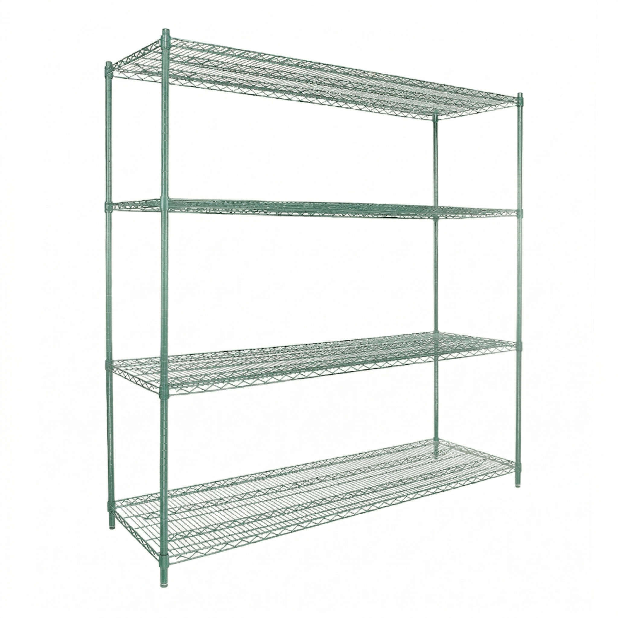 72" x 24" Epoxy 4-Shelf Commercial Wire Shelving Kit Kit with 86" Posts, NSF