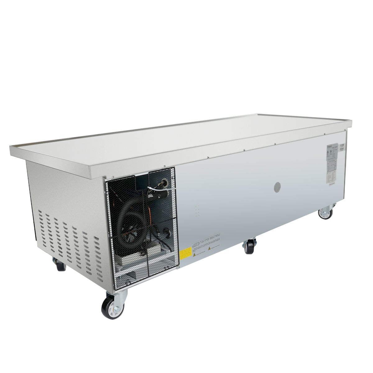 76" 4 Drawer Refrigerated Commercial Chef Base - 6" Depth Pan