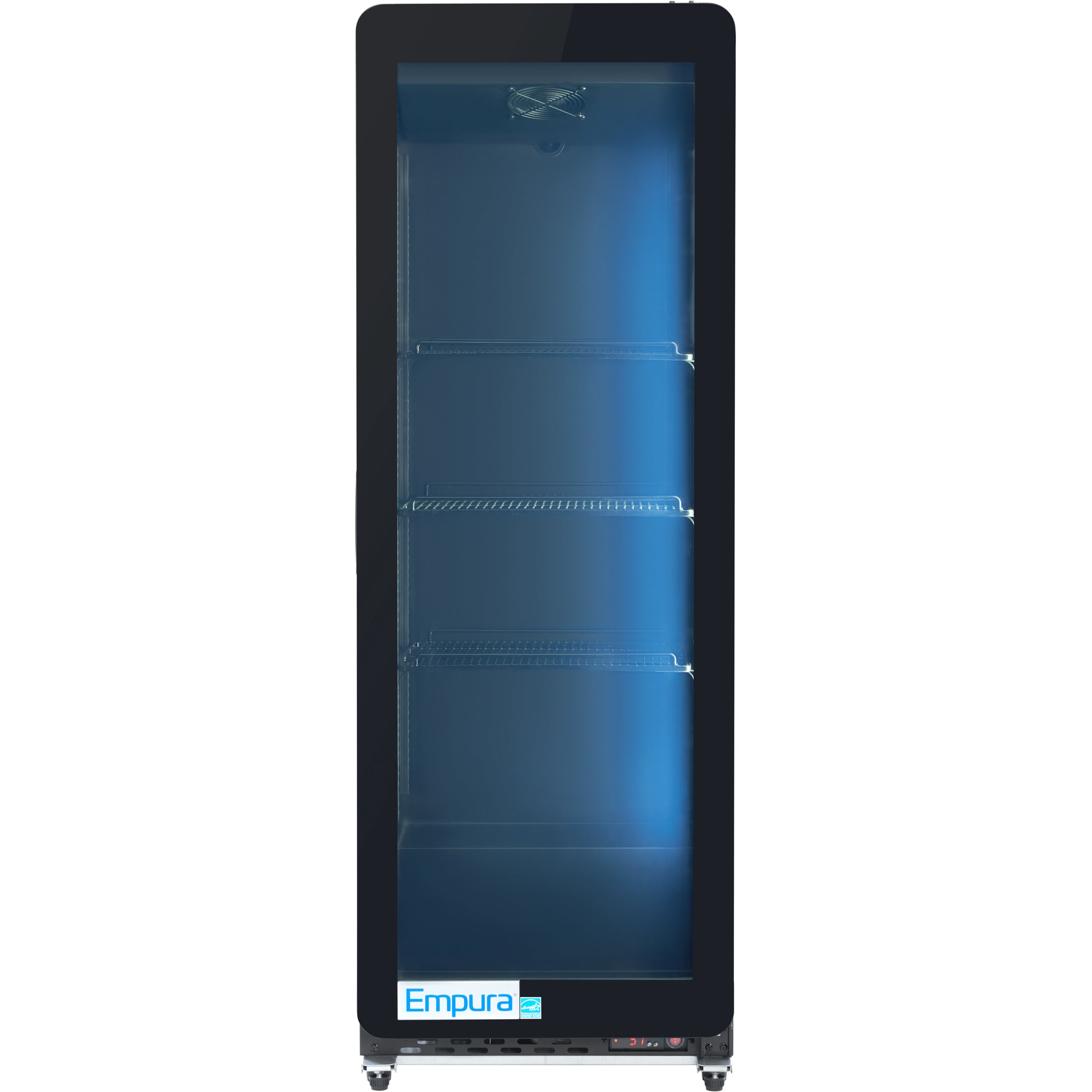21" Black Swing Commercial Glass Door Merchandiser Refrigerator with ClearKeeper™ Glass - 7.28 cu ft ENERGY STAR®