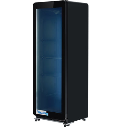 21" Black Swing Commercial Glass Door Merchandiser Refrigerator with ClearKeeper™ Glass - 7.28 cu ft ENERGY STAR®