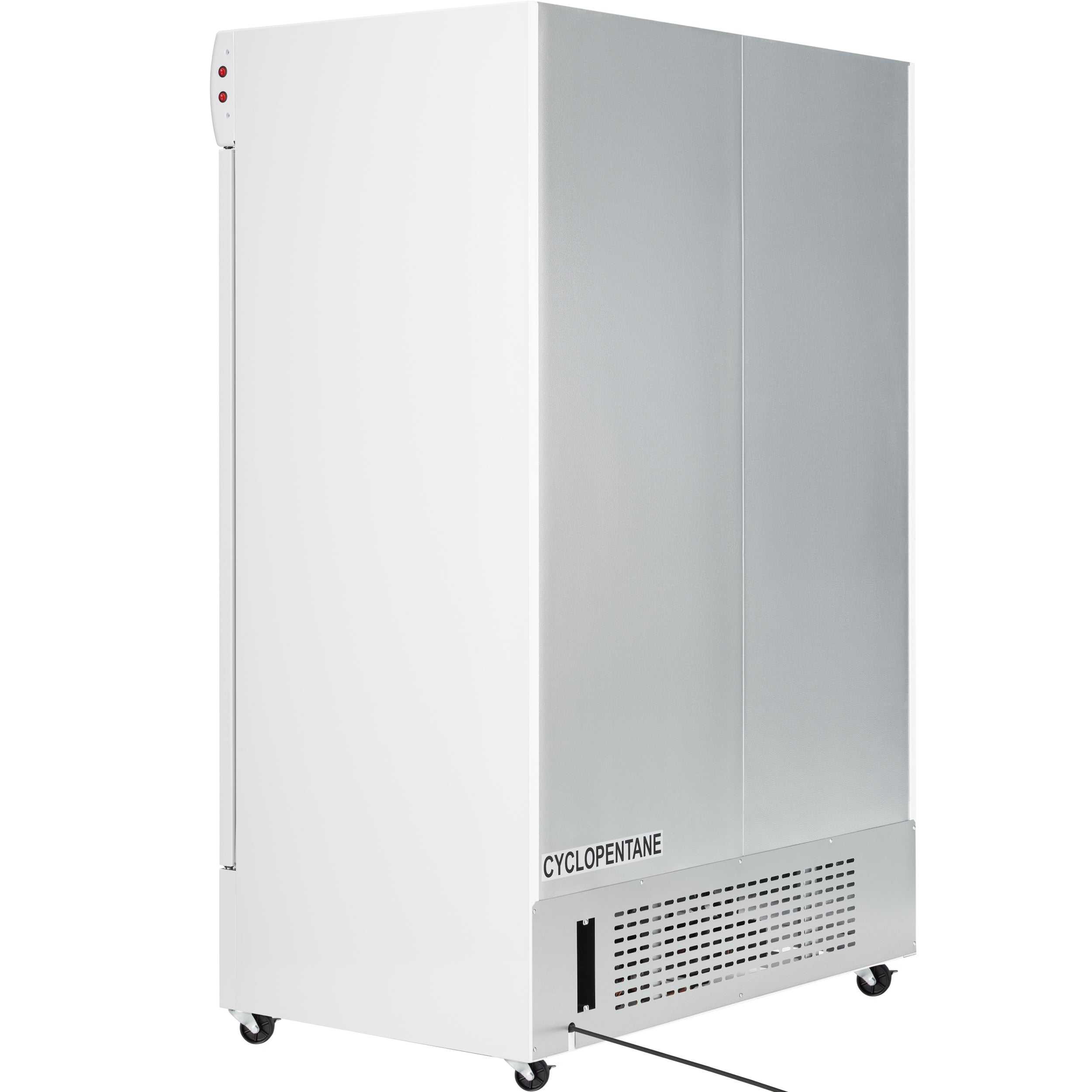 52" White Swing Commercial Glass Door Merchandiser Refrigerator - 48 cu ft