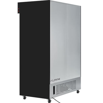 52" Black Sliding Commercial Glass Door Merchandiser Refrigerator - 48 cu ft