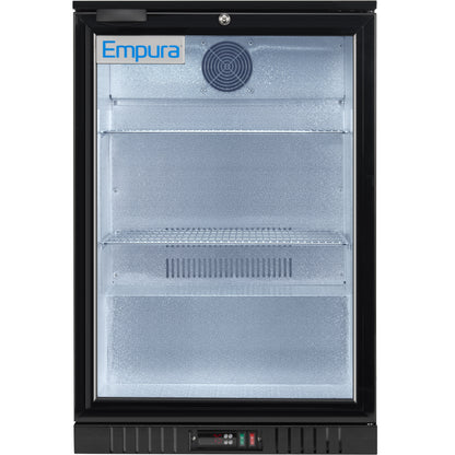 24" Countertop Black Swing Commercial Glass Door Merchandiser Refrigerator - 5 cu ft