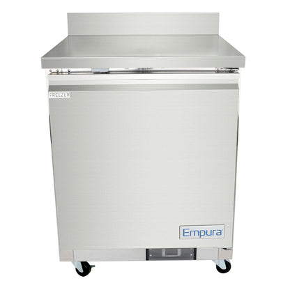 28" Single Door Commercial Work Top Undercounter Freezer