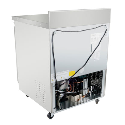 28" Single Door Commercial Undercounter Refrigerator with Backsplash