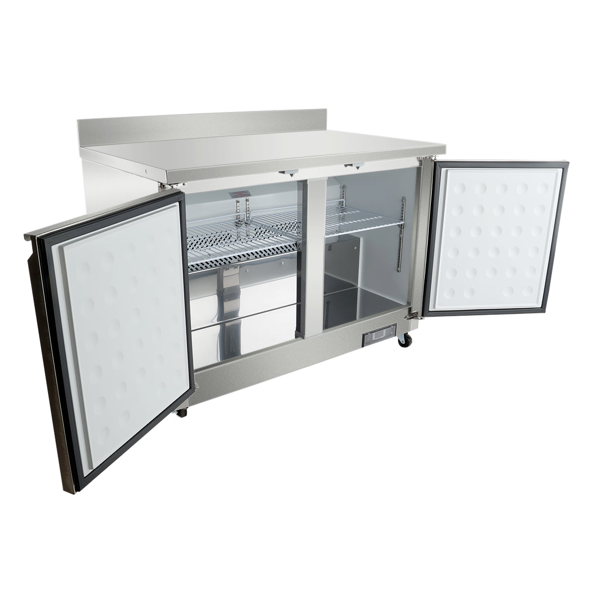 48" Two Door Commercial Work Top Undercounter Freezer