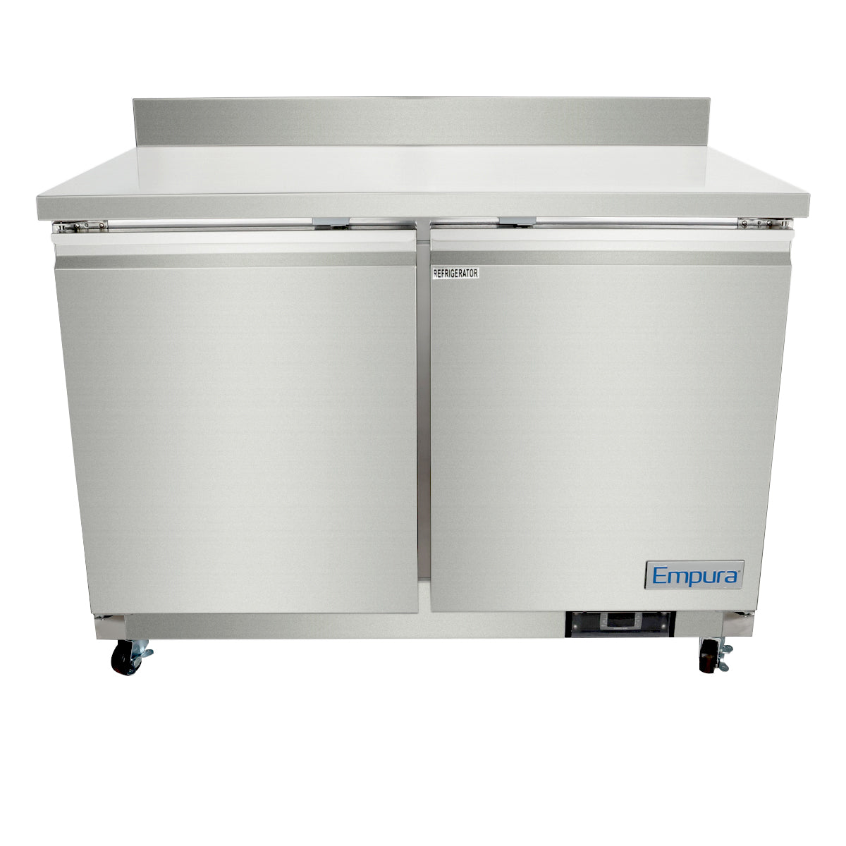 48" Two Door Commercial Work Top Undercounter Refrigerator